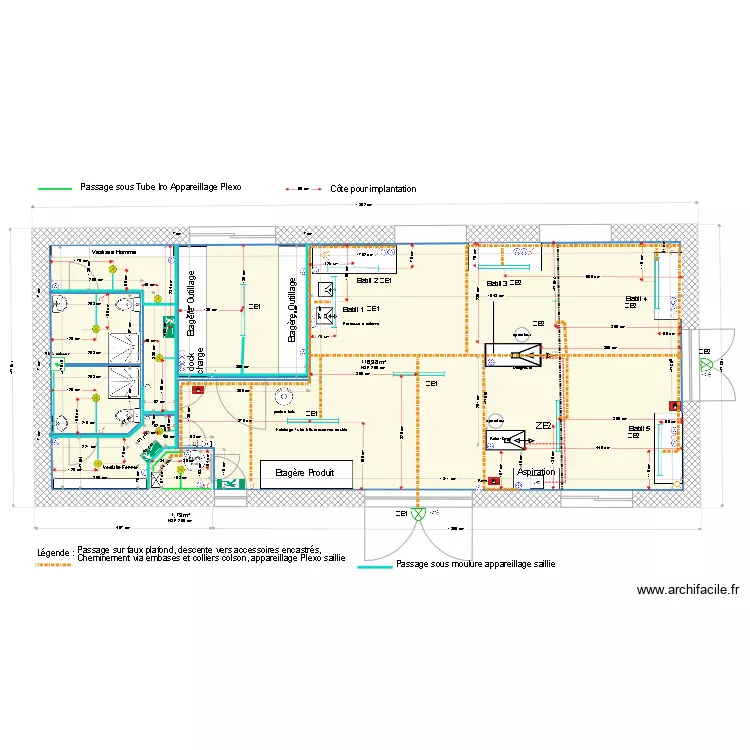 Local technique v2301. Plan de 