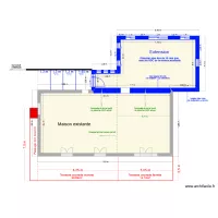 Extension - Sans terrasse + ext&eacute;rieur 4 - sans escalier + Fen&egrave;tres