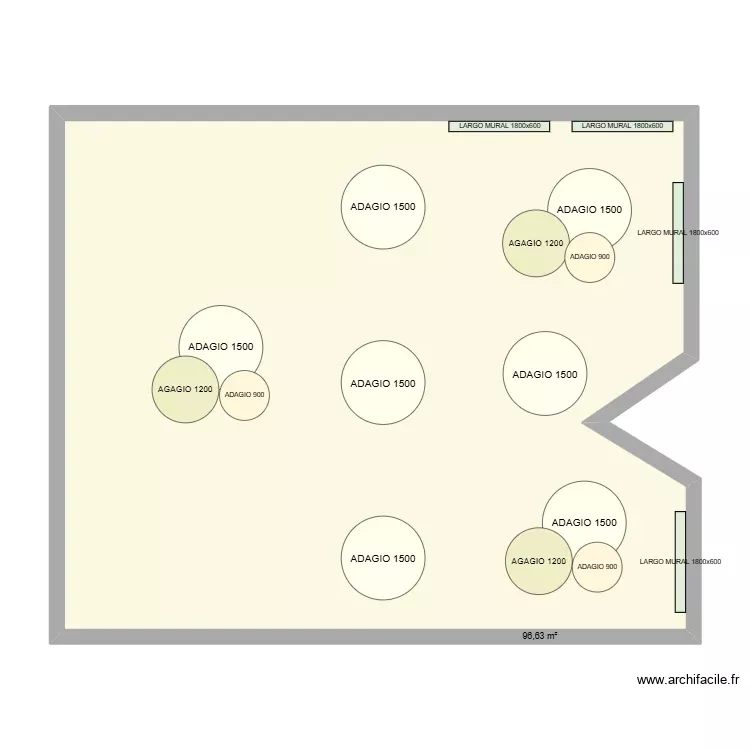 REFECTOIRE PRINCIPAL CDL CHAUDON. Plan de 1 Pièce et 97 m²