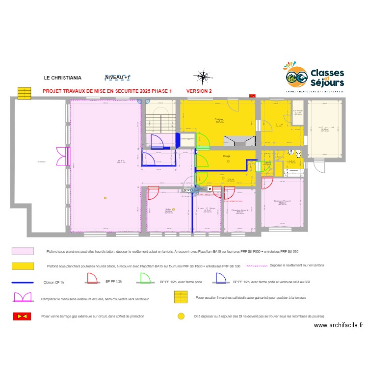 Christiania R+1 PROJET PHASE 1 VERSION 2. Plan de 17 pièces et 263 m2