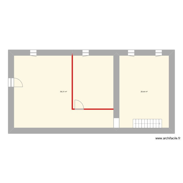 Cravans &eacute;tage. Plan de 0 pièce et 0 m2