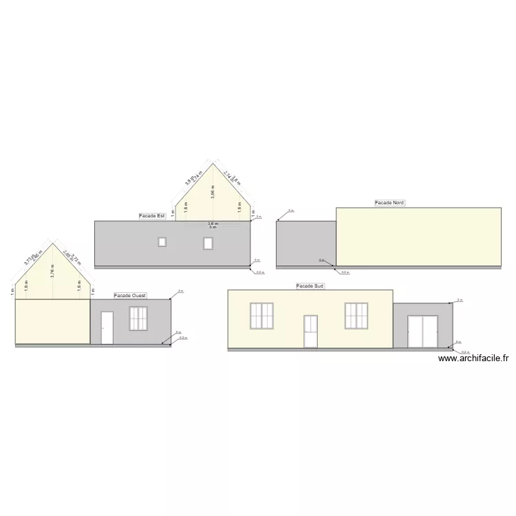 plan coupe maison. Plan de 