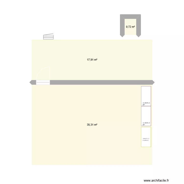 Local Home Ron. Plan de 3  et 54 m²