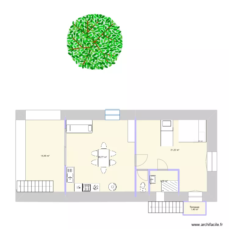 Gite 10 Rocles 2023. Plan de 