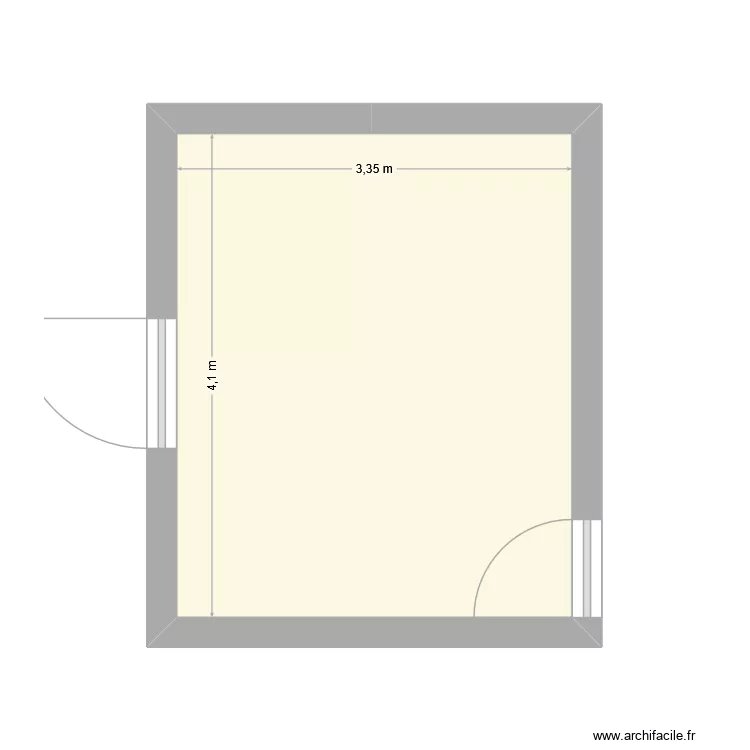 Pigeonnier. Plan de 1  et 14 m²