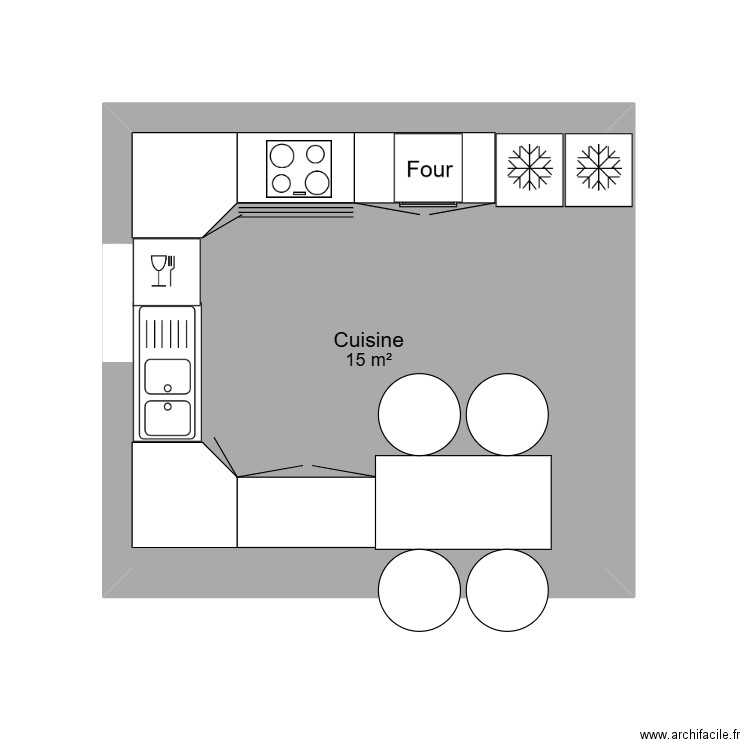 futur cuisine. Plan de 0 pièce et 0 m2
