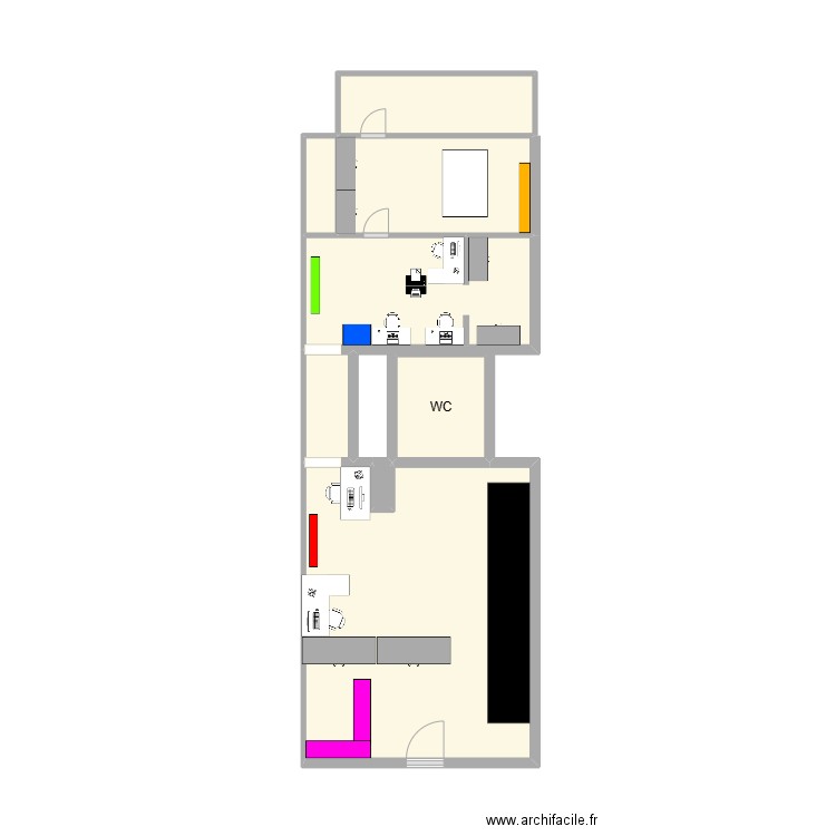 plan imprimcom est. Plan de 8 pièces et 25 m2