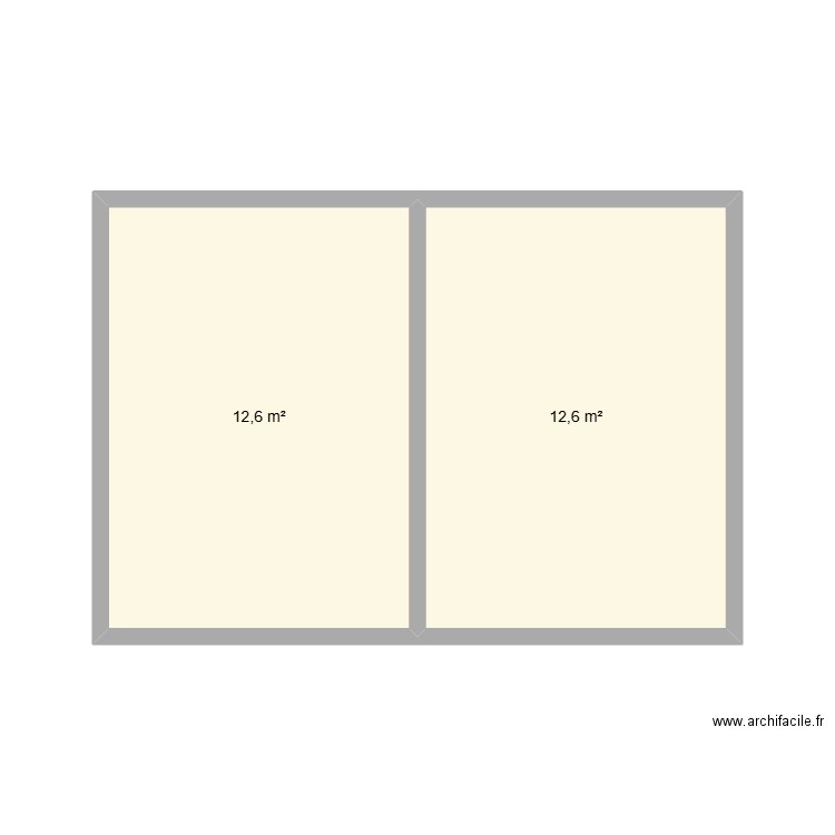extension 4.5m. Plan de 2 pièces et 25 m2