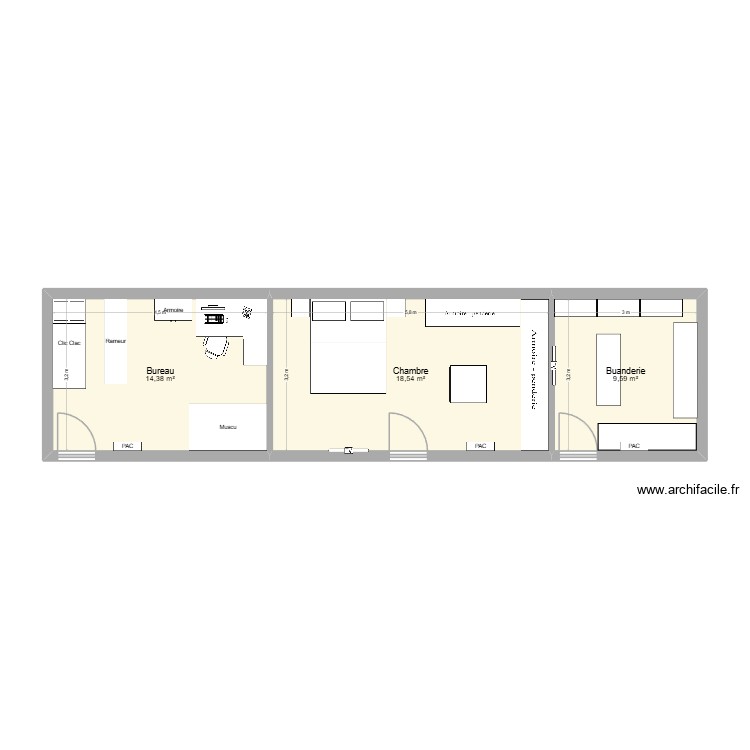 extension 2. Plan de 0 pièce et 0 m2