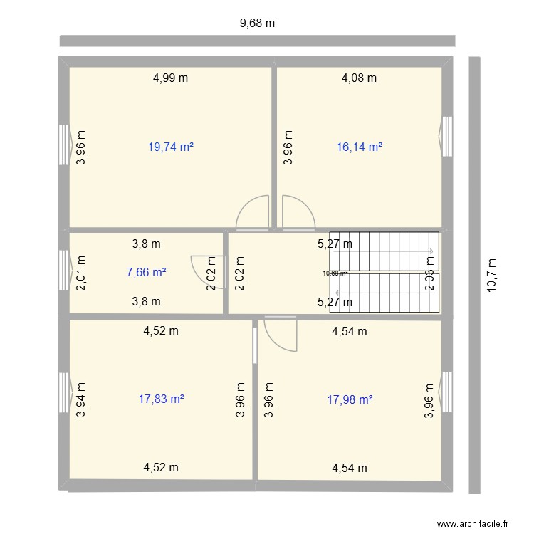 vielle chapelle 1er. Plan de 6 pièces et 90 m2