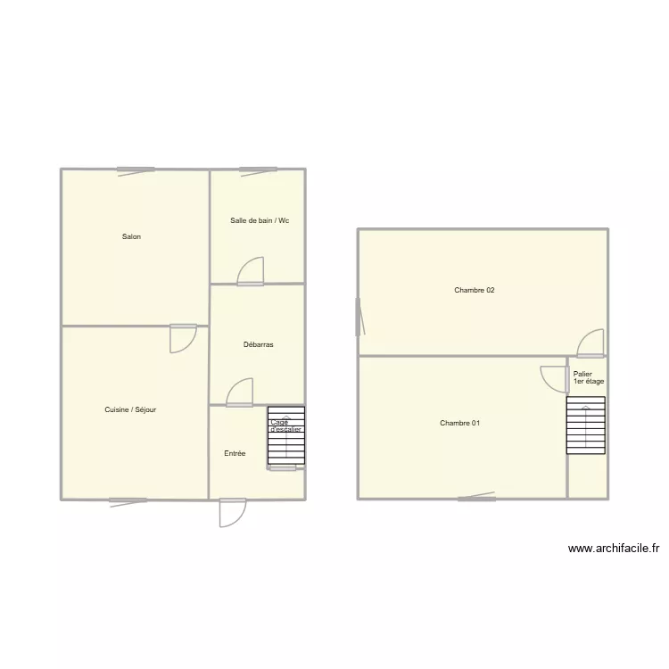 761300431. Plan de 8 pièces et 40 m²