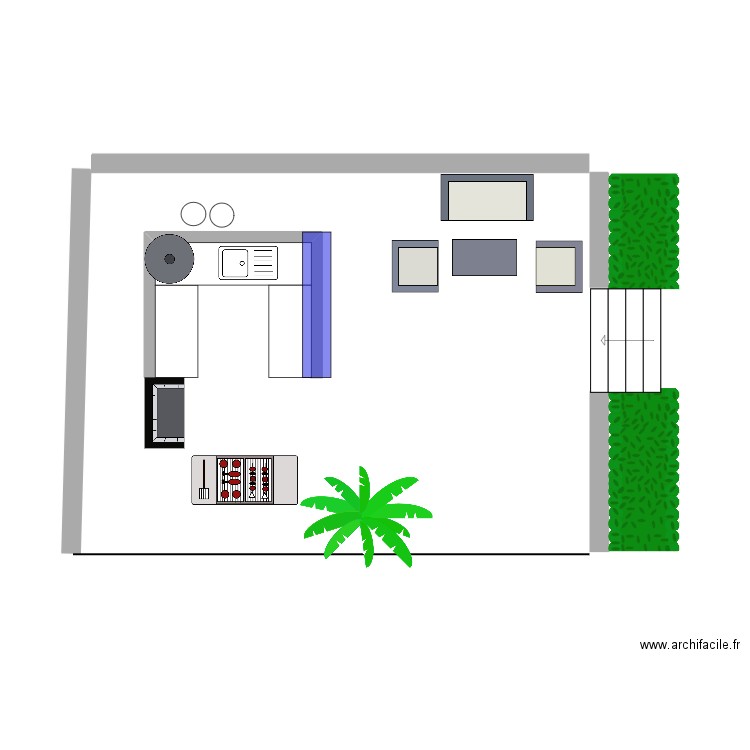 Cuisine Ete Ouverte. Plan de 0 pièce et 0 m2