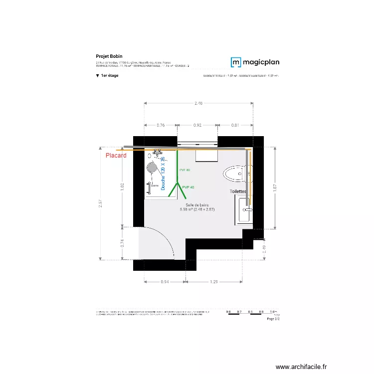 Plan Projet Bobin. Plan de 