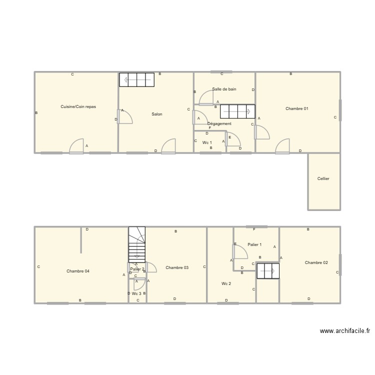 761300320. Plan de 15 pièces et 41 m2