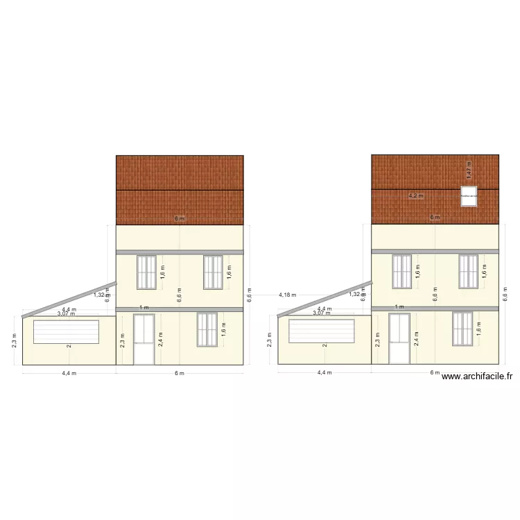 facade avant. Plan de 