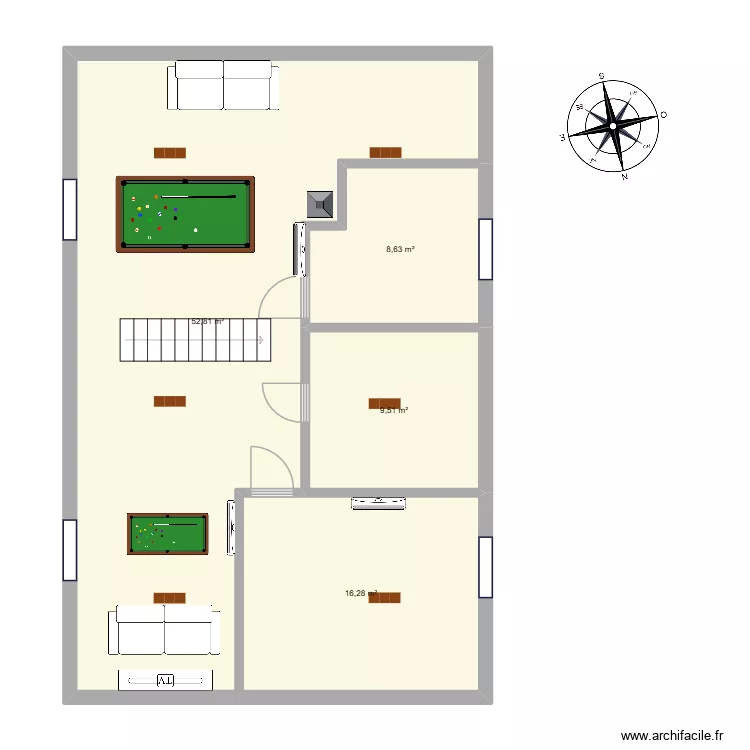 NOUVEAU PLAN ETAGE. Plan de 4 et 87 m² NOUVEAU PLAN ETAGE. Plan de 4 et 87 m²