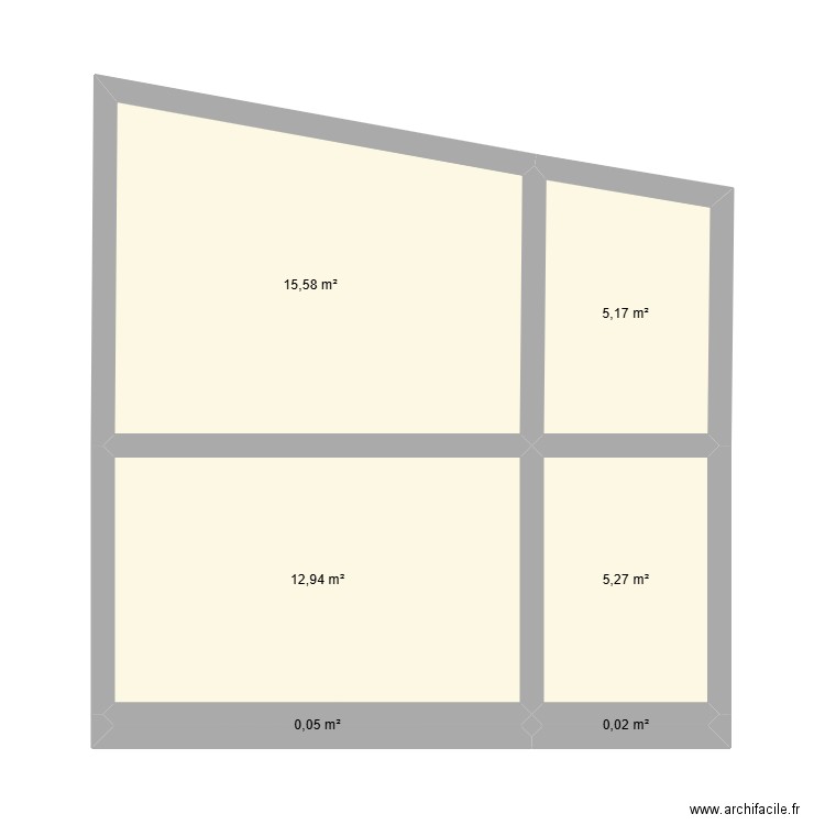 REMISE FACADE SUD. Plan de 6 pièces et 39 m2