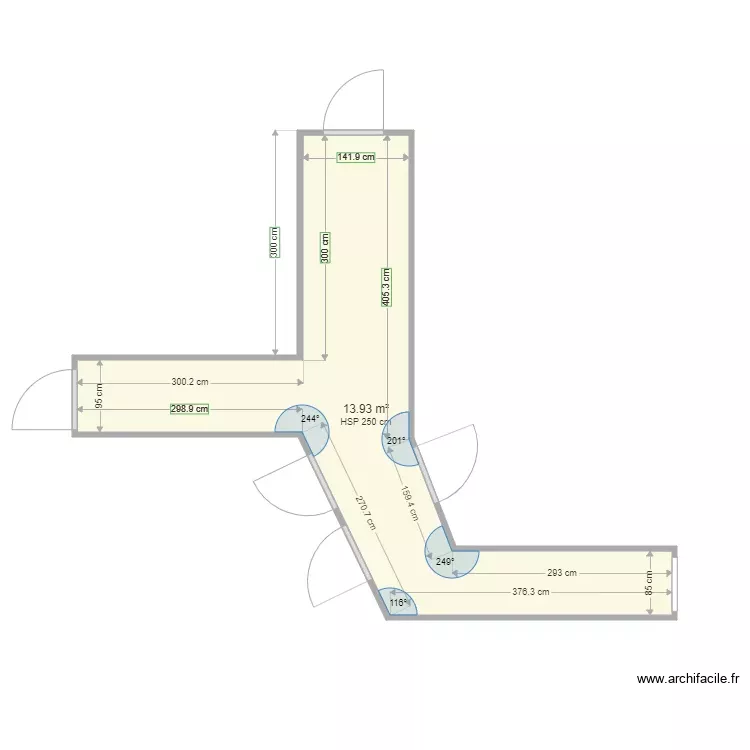 GAUDUFFE BUANDERIE. Plan de 1 Pièce et 14 m²
