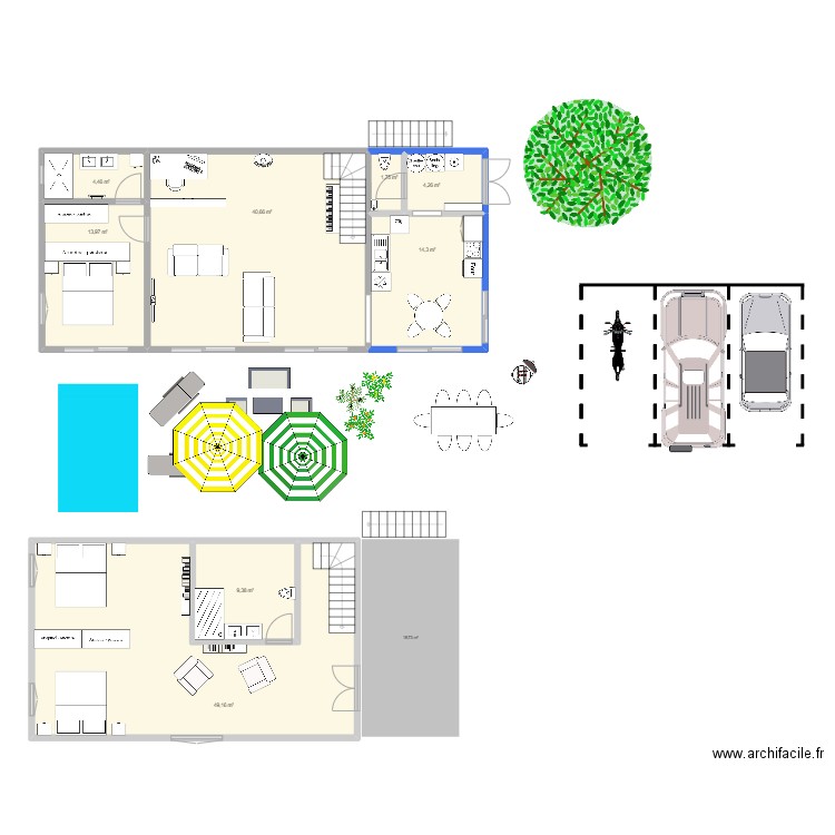 plan kk. Plan de 0 pièce et 0 m2