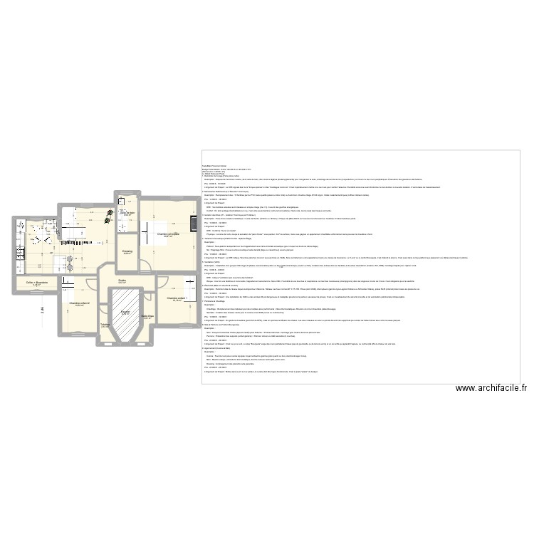 Docteur. Plan de 11 pièces et 100 m2