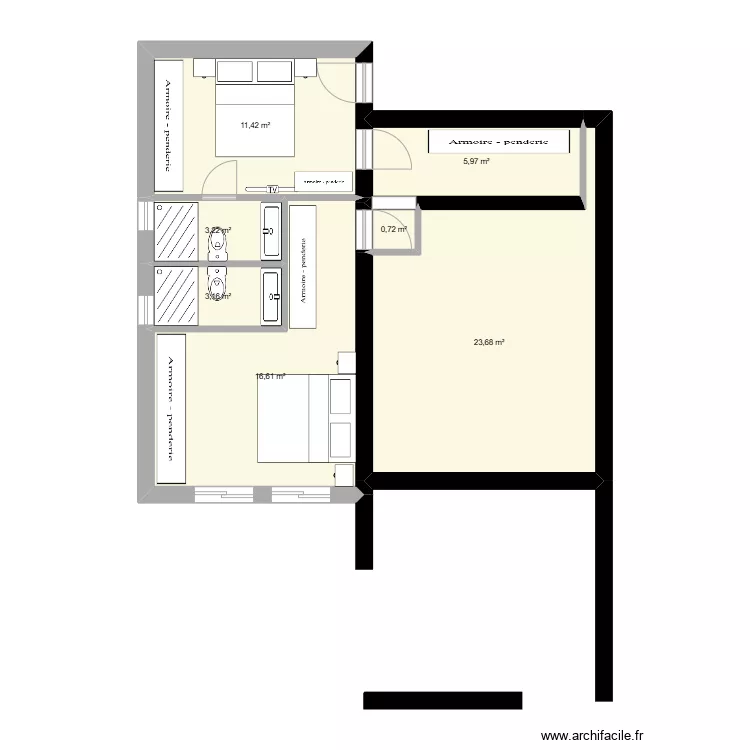 1er &eacute;tage Alba pour revente. Plan de 