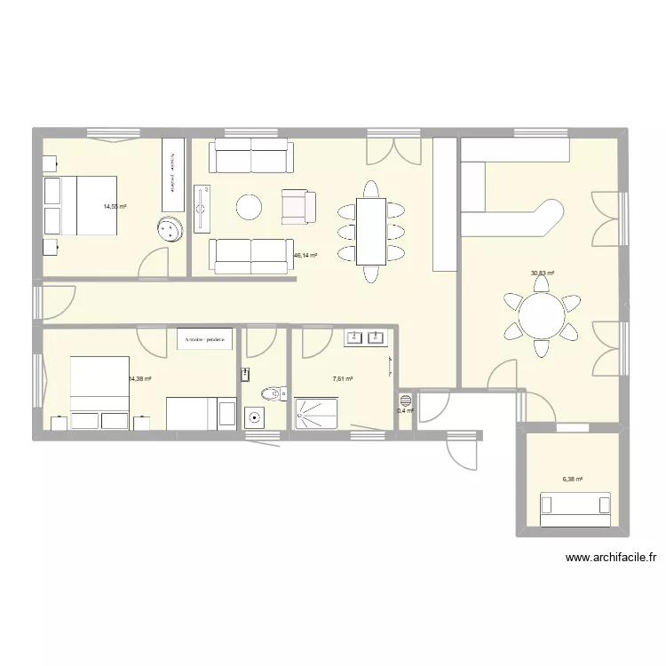 appart. Plan de 7 et 120 m² appart. Plan de 7 et 120 m²