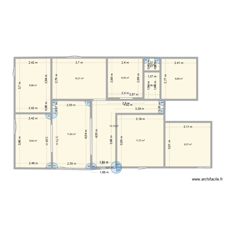 appart premier &eacute;tage. Plan de 0 pièce et 0 m2