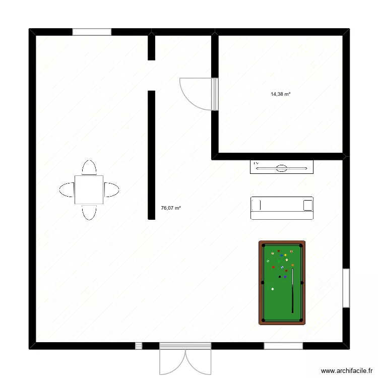New. Plan de 2 pièces et 90 m² New. Plan de 2 pièces et 90 m²