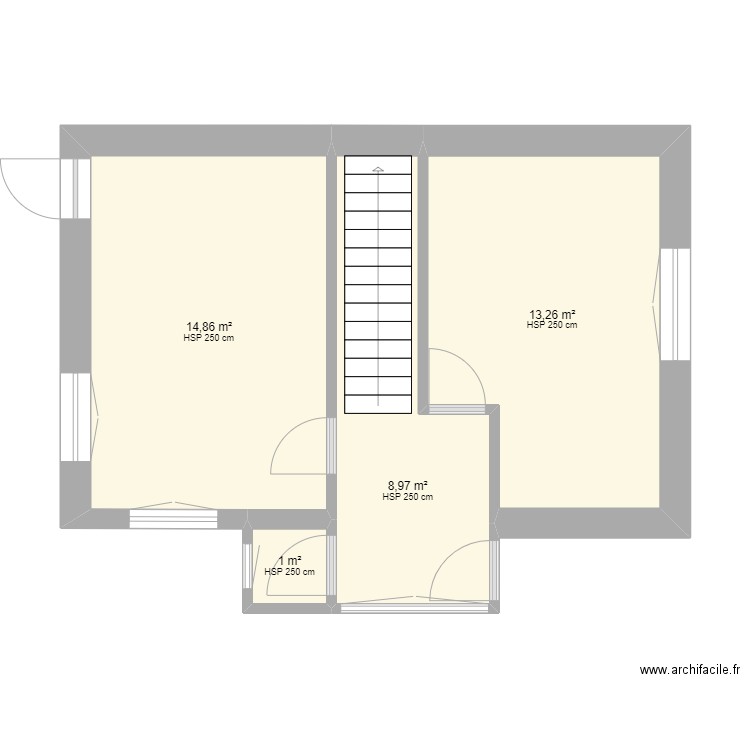 Maison F. Plan de 4 pièces et 38 m2