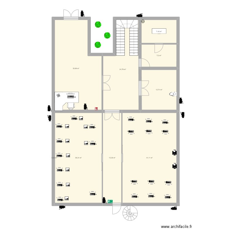 rez-de-chaussé. Plan de 0 pièce et 0 m2