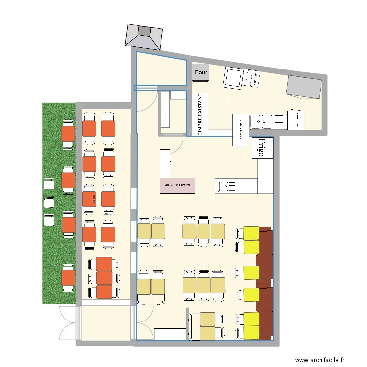 l'express complet. Plan de 4 pièces et 90 m2