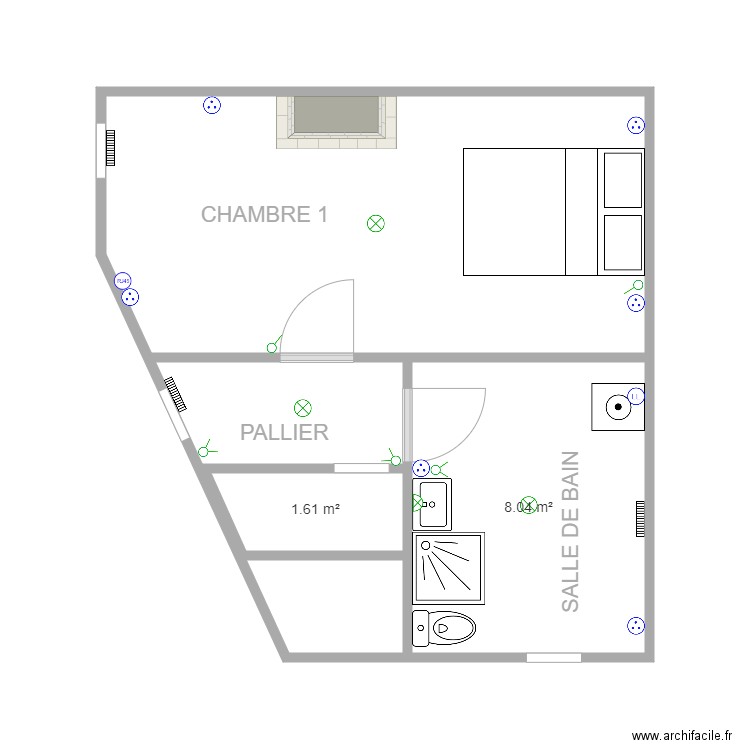 PLAN ETAGE 1 CHIFFOLIERE. Plan de 0 pièce et 0 m2