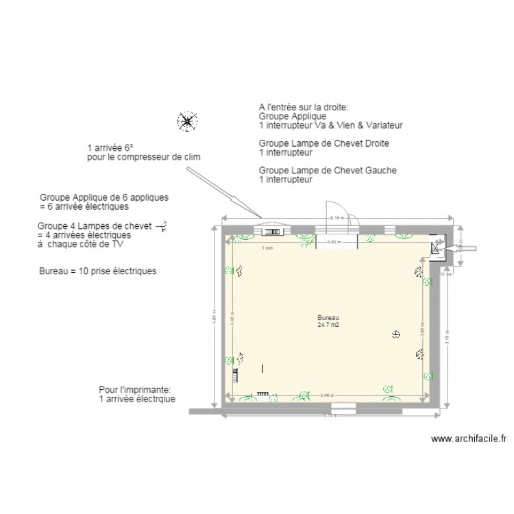 Bureau. Plan de 0 pièce et 0 m2