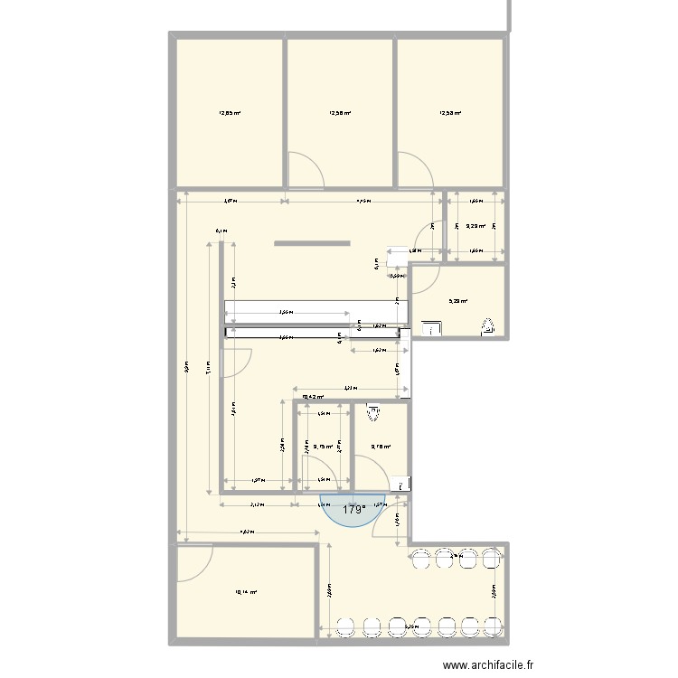 cabinet dentaire Barros/Brevet. Plan de 9 pièces et 134 m2