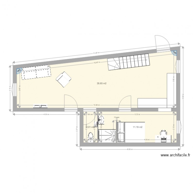 9 deuxieme etage p2. Plan de 0 pièce et 0 m2