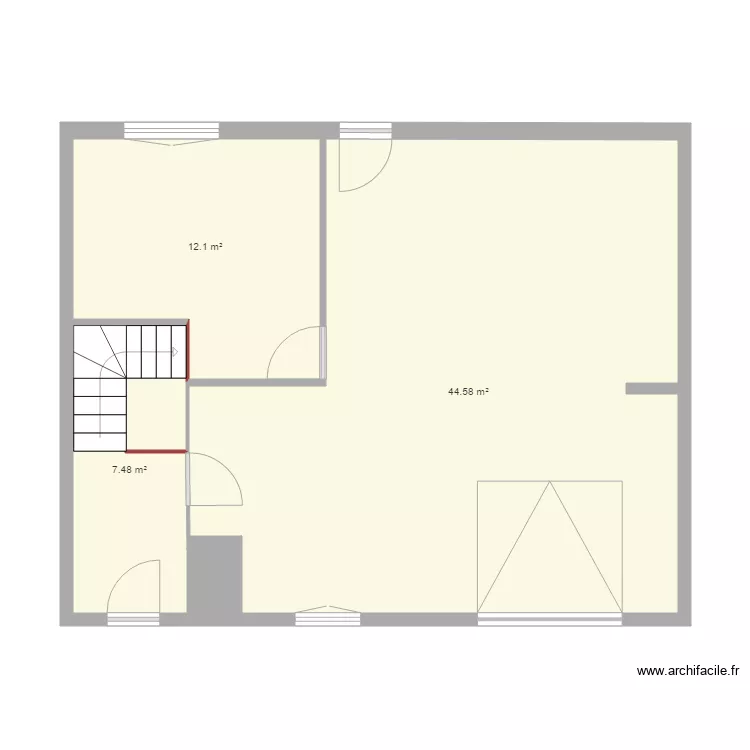 Maison Simon Cecile RDC. Plan de 
