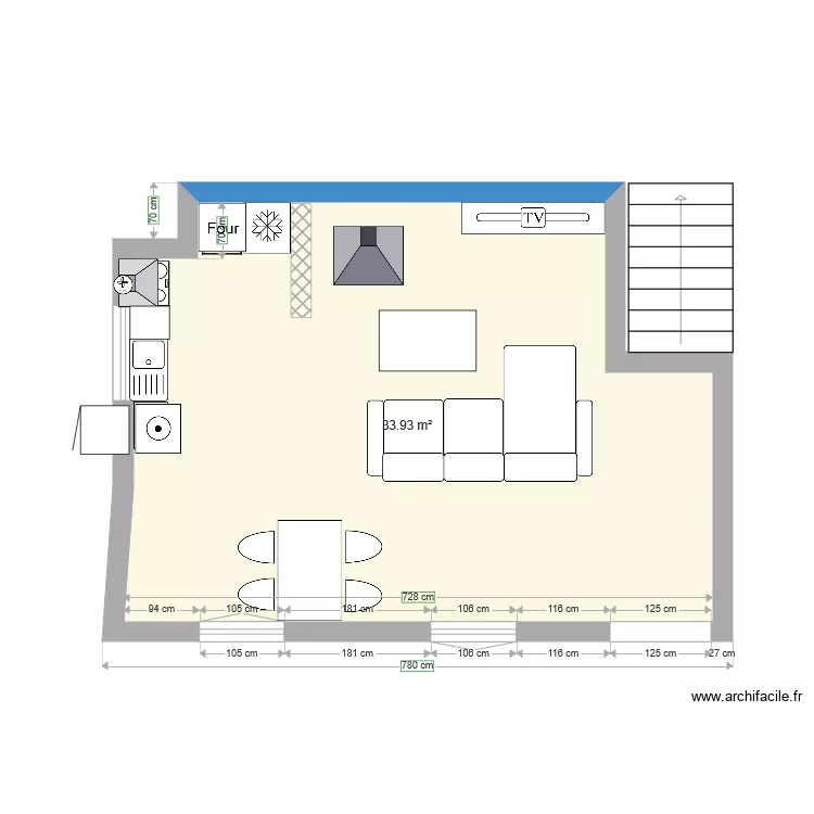 SEJOUR CUISINE. Plan de 