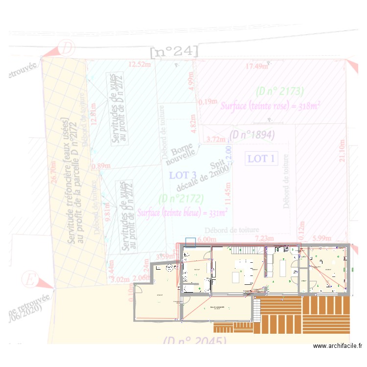 BASE mesure elec PRISE. Plan de 23 pièces et 250 m2