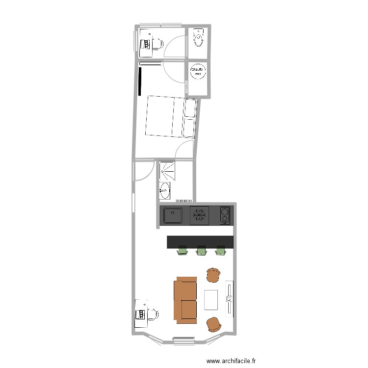 place betune. Plan de 0 pièce et 0 m2