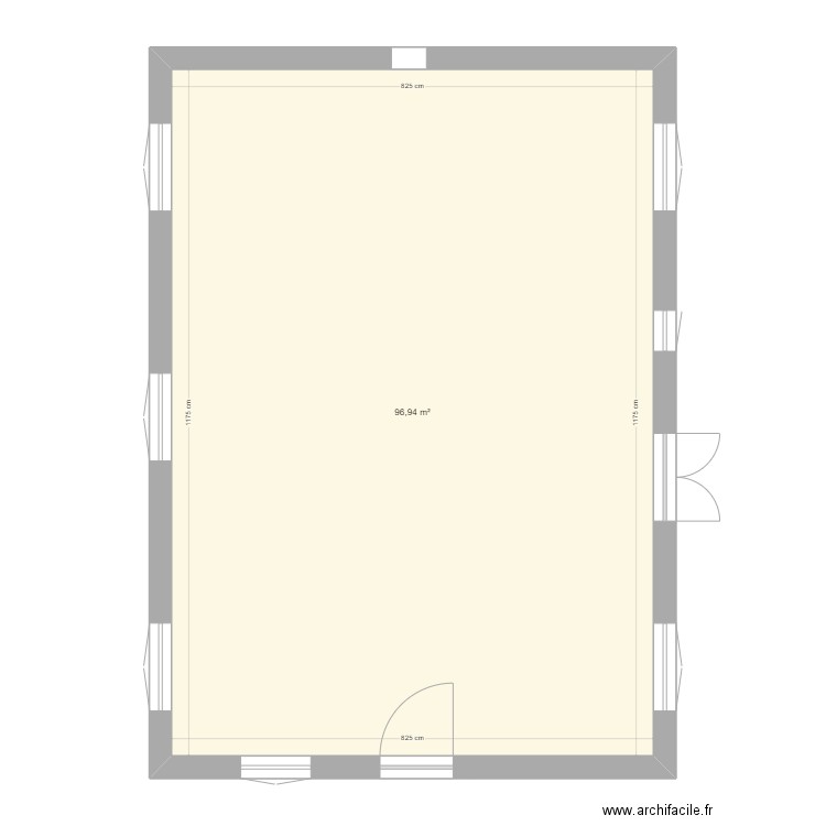 maison des ptites beautés. Plan de 1 pièce et 97 m2