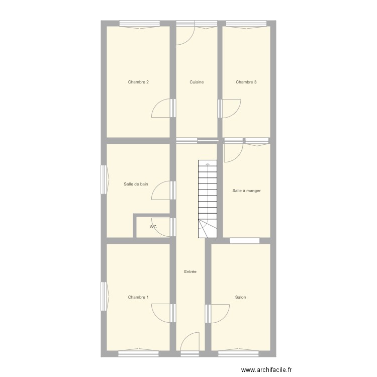 Croquis ENGEL. Plan de 9 pièces et 88 m2