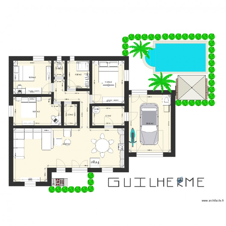 Maison F4 Guilherme Projet terminet . Plan de 0 pièce et 0 m2