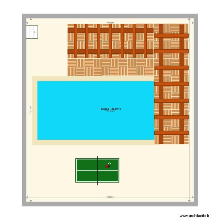 Tazarine. Plan de 1 pièce et 121 m2
