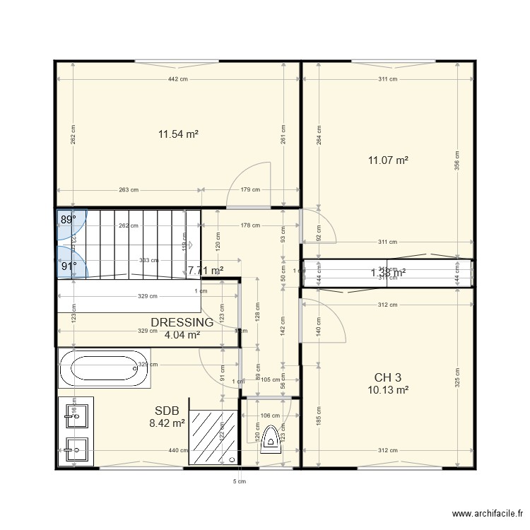 THENARD ETAGE PROJET 1. Plan de 0 pièce et 0 m2