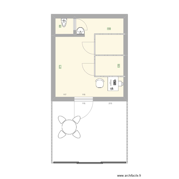 Aménagement Atelier G. Plan de 4 pièces et 20 m2