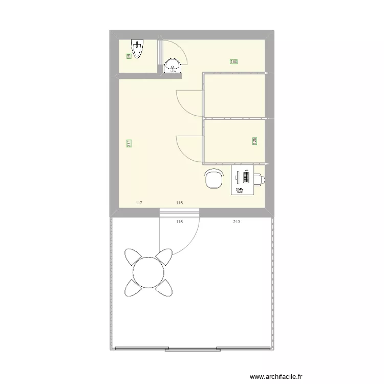 Am&eacute;nagement Atelier G. Plan de 