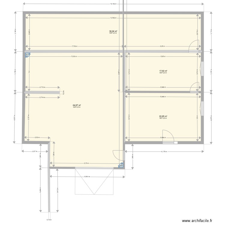 garage extention 4. Plan de 4 pièces et 144 m2