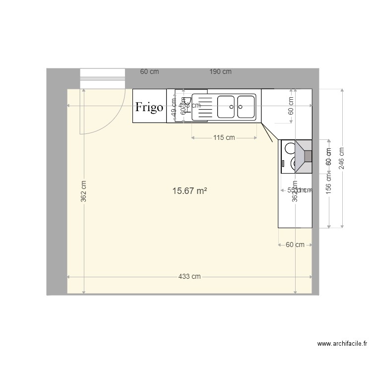 plan cuisine couilleau laurent. Plan de 0 pièce et 0 m2