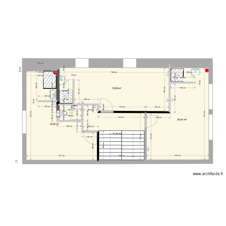 Plan La Villa Zen - SANS MEUBLES. Plan de 4 pièces et 71 m2