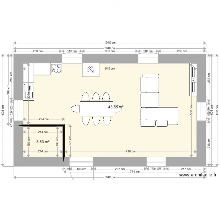  ETAGE VINCENT. Plan de 0 pièce et 0 m2